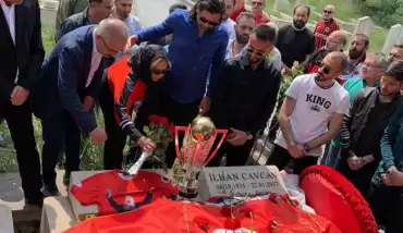 Kupa İlhan Cavcav'ın kabrinde
