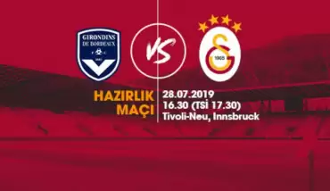Galatasaray, Bordeaux ile hazırlık maçı yapacak