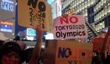 Tokyo'da Olimpiyat protestosu!