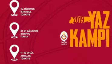 Galatasaray Doğa Sigorta'nın kamp programı belli oldu