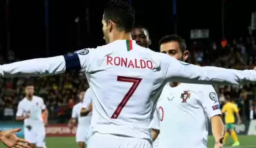 Cristiano Ronaldo, Litvanya karşısında hat-trick yaptı!