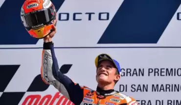 San Marino'da kazanan Marquez