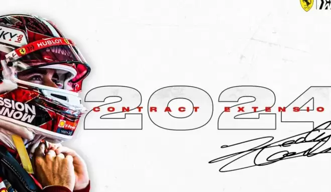 Ferrari, Leclerc'in sözleşmesini 2024'e kadar uzattı