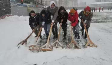 Beş maça kar engeli!