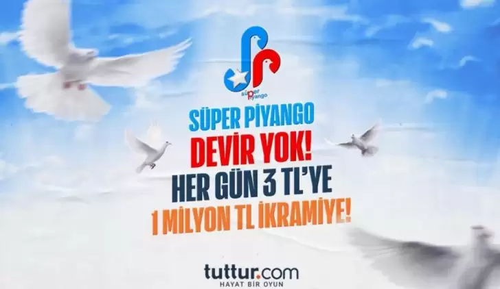 Bu piyango süper! Her gün 1 kişiye 1 milyon TL...