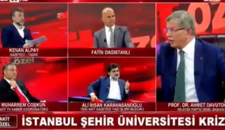 Ahmet Davutoğlu Akit TV canlı yayınında çıldırdı