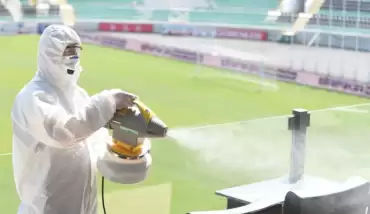 Denizli Atatürk Stadı, Beşiktaş maçı öncesi dezenfekte edildi
