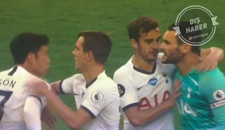 Tottenham'da Hugo Lloris ile Son birbirine girdi! (Video)