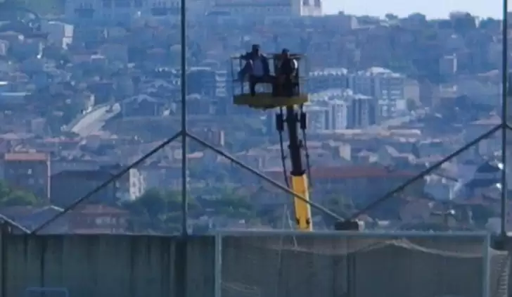 Cezalı Murat Sancak maçı böyle  izledi