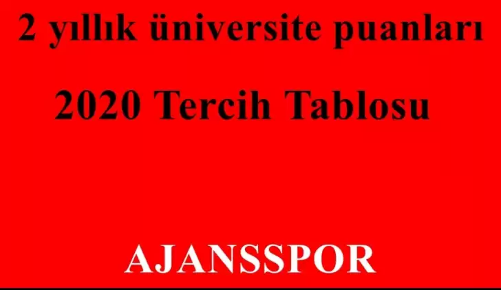 2020 Patoloji Laboratuvar Teknikleri 2 Yıllık Taban Puanları