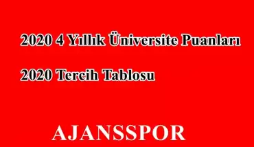 2020 Otel Yöneticiliği Taban Puanları