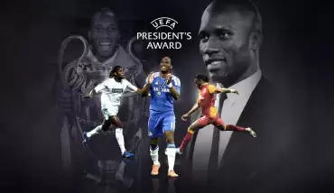 UEFA Başkanlık Ödülü Drogba'nın