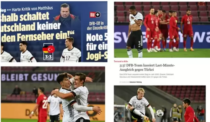 Almanlar, 3-3 biten maç için ne yazdı? Türkiye manşetleri...