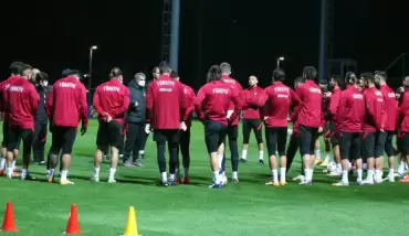 A Milli Futbol Takımı, Rusya maçı hazırlıklarını sürdürdü