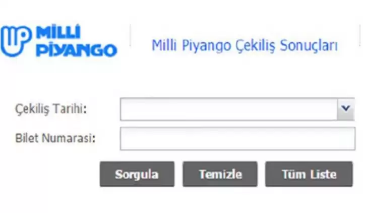 2021 Milli piyango sonuçları sorgulama ekranı