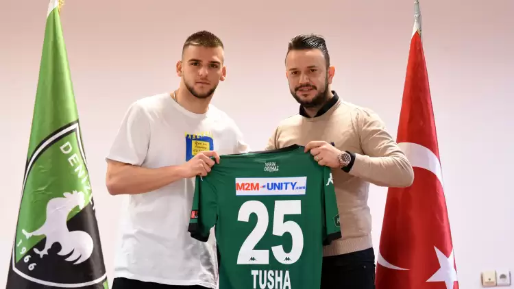 Denizlispor, Veton Tusha ile profesyonel sözleşme imzaladı