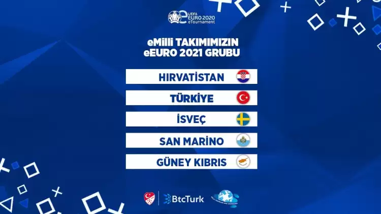 eMilli Takımımızın eEuro 2021'deki rakipleri belli oldu