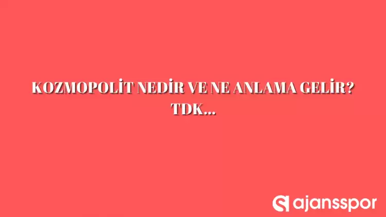 Kozmopolit nedir, ne anlama gelir ve nerelerde kullanılır? Kozmopolit TDK kelime anlamı nedir?