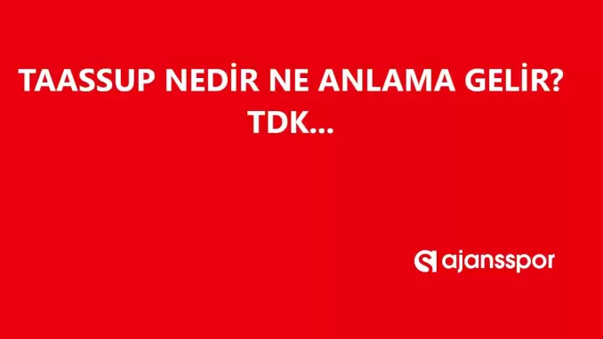 Taassup nedir, ne anlama gelir ve nerelerde kullanılır? Taassup TDK kelime anlamı nedir?