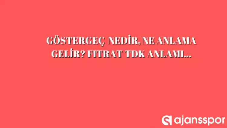 Göstergeç nedir, ne anlama gelir ve nerelerde kullanılır? Göstergeç TDK kelime anlamı nedir?