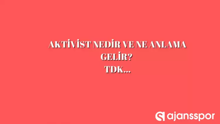 Aktivist nedir, ne anlama gelir ve nerelerde kullanılır? Aktivist TDK kelime anlamı nedir?