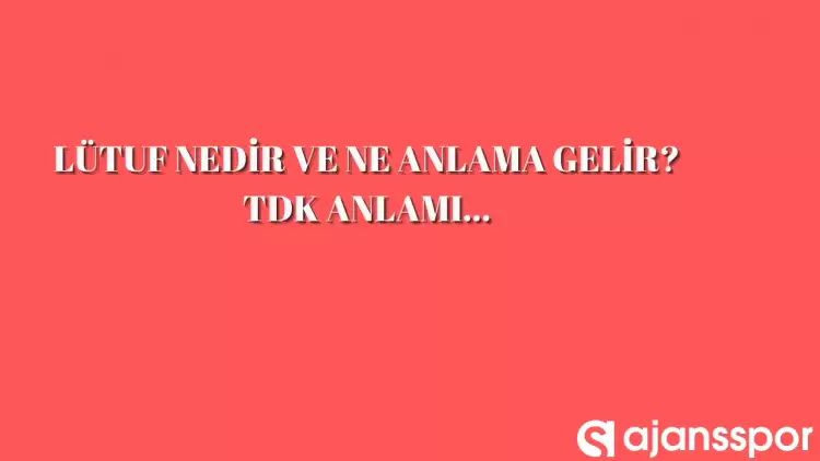 Lütuf nedir, ne anlama gelir ve nerelerde kullanılır? Lütuf TDK kelime anlamı nedir