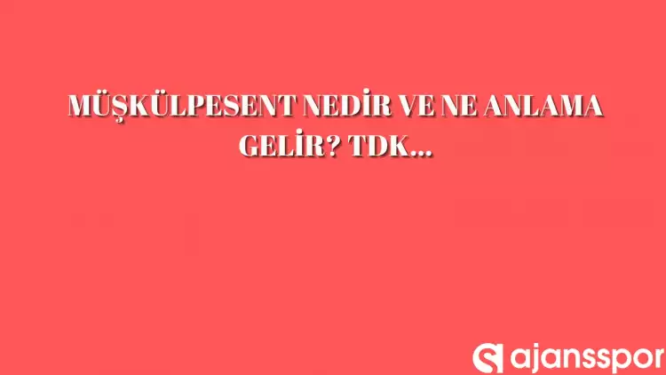 Müşkülpesent nedir, ne anlama gelir ve nerelerde kullanılır? Müşkülpesent TDK kelime anlamı nedir