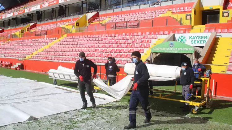 Kayseri Kadir Has Stadı’nda Galatasaray maçı öncesi seferberlik