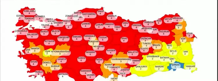 Türkiye'nin yeni risk haritası paylaşıldı! Hangi illere sokağa çıkma yasağı getirildi?