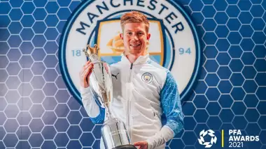 Kevin de Bruyne, üst üste 2. kez PFA Yılın Futbolcusu seçildi
