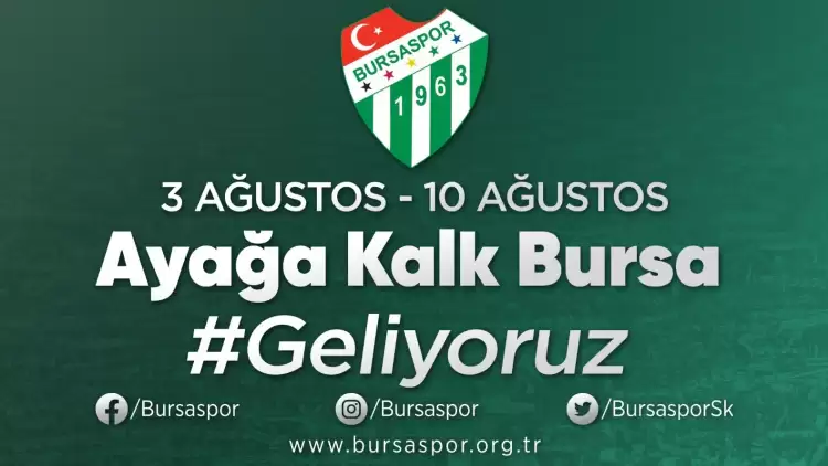 Bursaspor’dan yardım kampanyası: ‘Ayağa kalk Bursa’