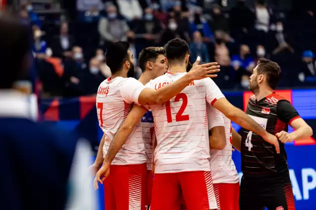 A Milli Erkek Voleybol Takımı, Kuzey Makedonya'yı 3-0 mağlup etti