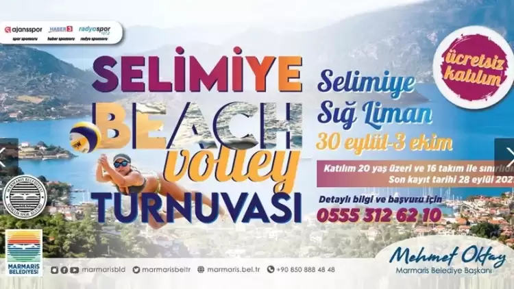 Selimiye, plaj voleybolu turnuvasına ev sahipliği yapacak
