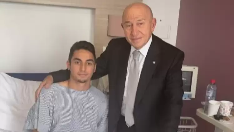 Nihat Özdemir, Fenerbahçeli Fatih Yiğit Şanlıtürk'ü ziyaret etti