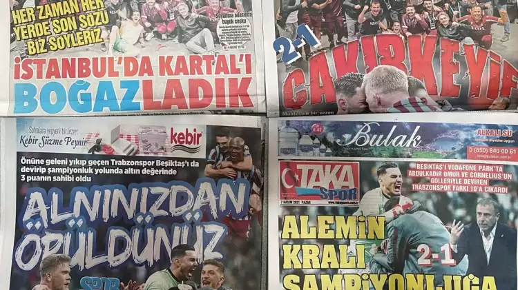 Trabzon yerel basınında Beşiktaş maçının yansımaları: "Şampiyonluğa koşuyoruz"