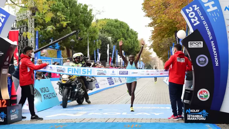 43. İstanbul Maratonu sona erdi! Victor Kiplangat, Sheila Jerotich...