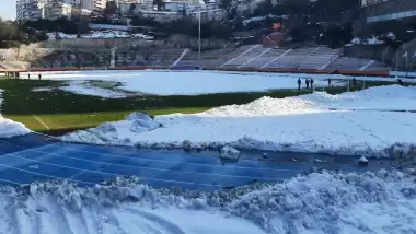 Beklenen oldu! Zonguldak Kömürspor-Kırşehir maçına kar engeli