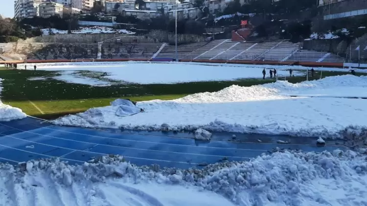 Beklenen oldu! Zonguldak Kömürspor-Kırşehir maçına kar engeli