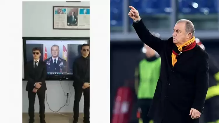 Fatih Terim'in fotoğrafına selam duran öğrenciler gündem oldu