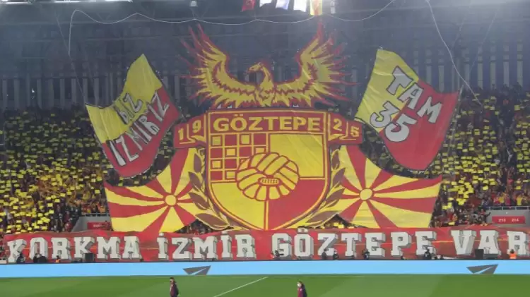 Göztepe taraftarından Altay derbisinde koreografi şovu