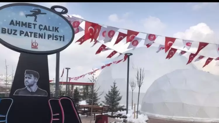 Ahmet Çalık buz pateni pisti açıldı