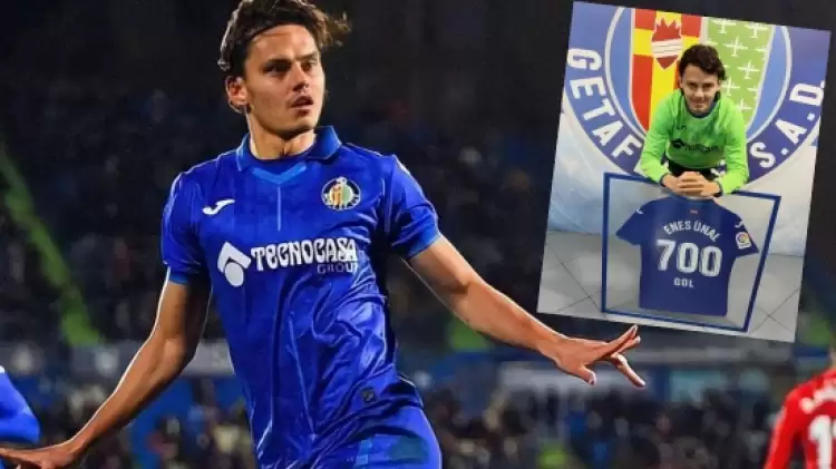  Enes Ünal'a Getafe'den 700. gole özel forma