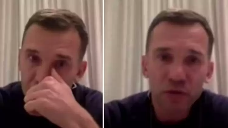 Andriy Shevchenko Ukrayna için gözyaşlarını tutamadı 