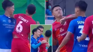 İZLE - Rakibine attığı dirsekle yere serdi! Takımdan kovuldu