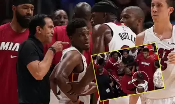 VİDEO - Miami Heat molasında kavga çıktı! Takım koçu ve iki oyuncu... 