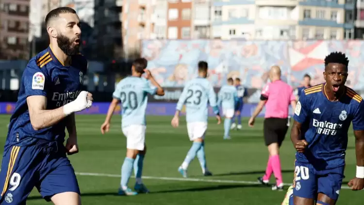 Real Madrid, Karim Benzema'nın Golleriyle Celta Vigo'yu 2-1 Yendi