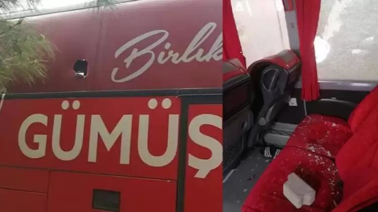 Mardin’de, Gümüşhanespor Otobüsüne Taşlı Saldırı