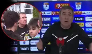 Gheorge Hagi'yi çıldırtan görüntü! Basın toplantısını terk etti