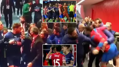 Dev maçta neler oldu neler! Sahada başladı, tünelde devam etti