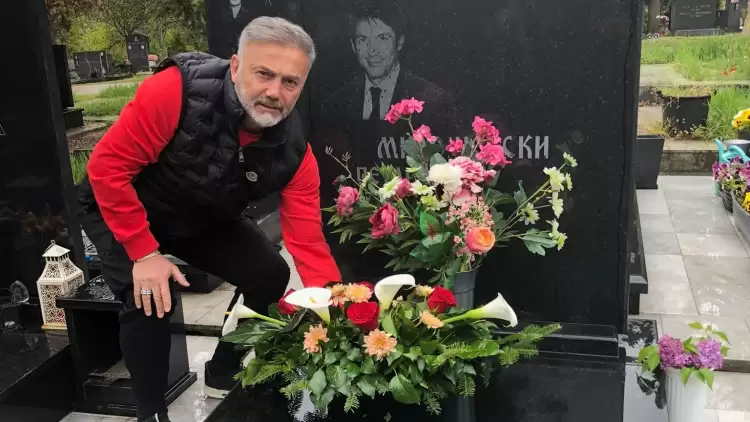 Hami Mandıralı, Eski Takım Arkadaşı Petar Milosevski'nin Mezarını Ziyaret Etti